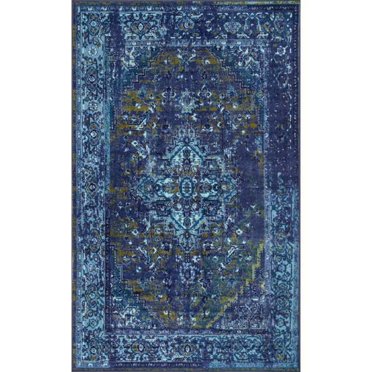 Bungalow Rose Oriental Blue Area Rug & Reviews Wayfair